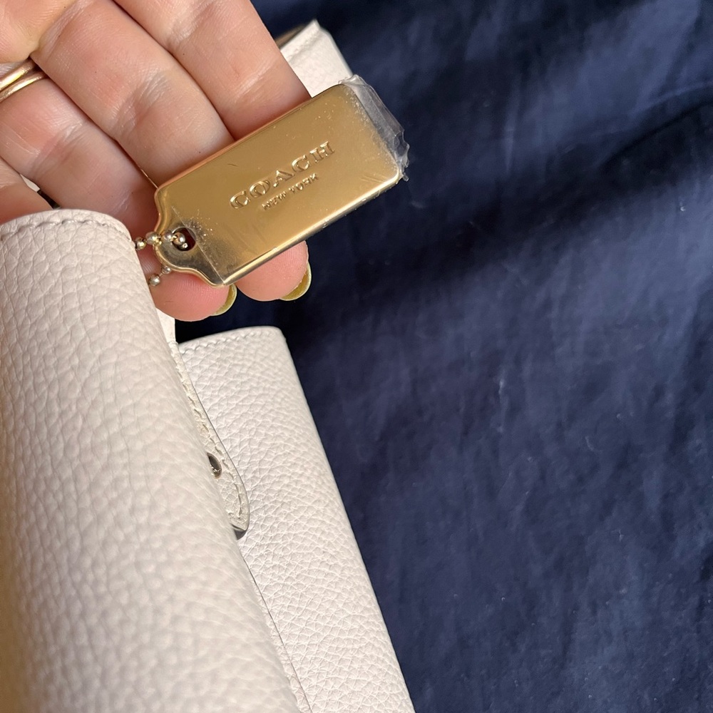 Cream Coach Bucket Bag w/ Gold Hardware - Picture 2 of 3